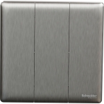 Schneider Electric 施耐德電氣 NUX33_2_SS UNICA X 16AX 250V~ 三位雙控開關掣 (炫星銀)